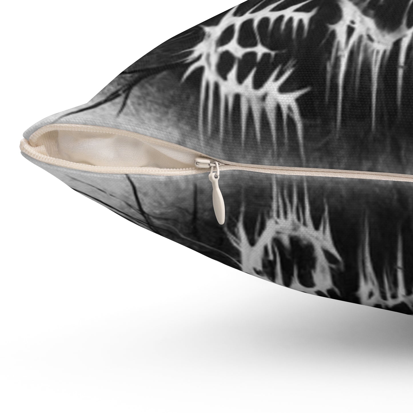 Gothic Skull Graphic Pillow - ''I'm Not Emo'' Design - Decorative Spun Polyester Cushion