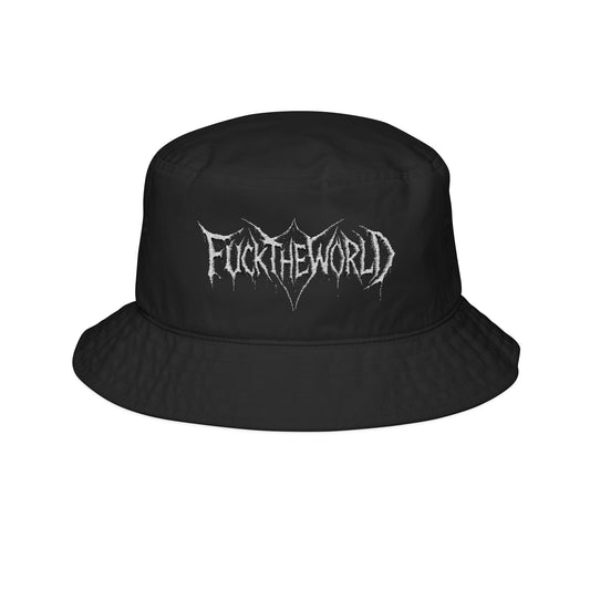 Embroidered Bucket Hat - 'Fuck The World' Statement Headwear